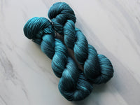 ANNUNCIATION BLUE on So Silky Sock - Purple Lamb