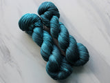 ANNUNCIATION BLUE on So Silky Sock - Purple Lamb