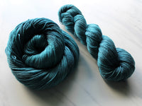 ANNUNCIATION BLUE on So Silky Sock - Purple Lamb
