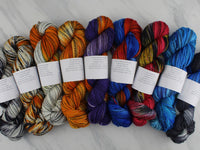 Butterfly Collection - BLUE MOON BUTTERFLY Hand-Dyed Yarn on Stained Glass Sock - Purple Lamb