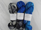 Butterfly Collection - BLUE MOON BUTTERFLY Hand-Dyed Yarn on Stained Glass Sock - Purple Lamb