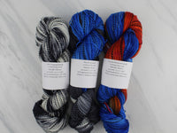 Butterfly Collection - BLUE MOON BUTTERFLY Hand-Dyed Yarn on Stained Glass Sock - Purple Lamb