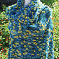 VAN GOGH'S STARRY NIGHT on Sparkly Merino Sock - Assigned Pooling Version