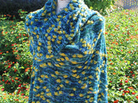 VAN GOGH'S STARRY NIGHT on Sparkly Merino Sock - Assigned Pooling Version