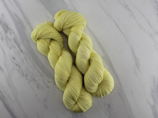 LEMON GELATO Indie-Dyed Yarn on Feather Sock