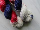 LIBERTY Hand-Dyed Yarn on Sparkly Merino Sock - Purple Lamb