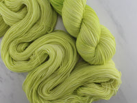 LIME GELATO Indie-Dyed Yarn on Feather Sock