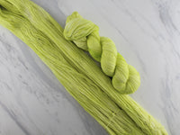 LIME GELATO Indie-Dyed Yarn on Feather Sock
