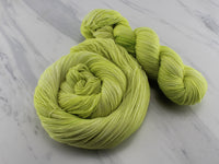 LIME GELATO Indie-Dyed Yarn on Feather Sock