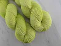 LIME GELATO Indie-Dyed Yarn on Feather Sock