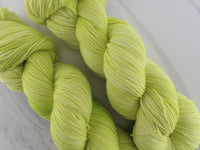 LIME GELATO Indie-Dyed Yarn on Feather Sock