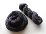 LITTLE BLACK DRESS Hand-Dyed Yarn on Sparkly Merino Sock-Weight Yarn - Purple Lamb