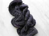 LITTLE BLACK DRESS Hand-Dyed Yarn on Sparkly Merino Sock-Weight Yarn - Purple Lamb