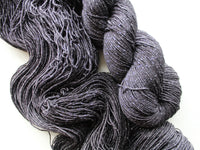 LITTLE BLACK DRESS Hand-Dyed Yarn on Sparkly Merino Sock-Weight Yarn - Purple Lamb