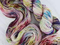 MIDSUMMER NIGHT'S DREAM on Sparkly Merino Sock - Purple Lamb