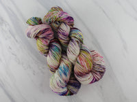 MIDSUMMER NIGHT'S DREAM on Sparkly Merino Sock - Purple Lamb
