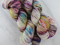 MIDSUMMER NIGHT'S DREAM on Sparkly Merino Sock - Purple Lamb