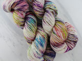 MIDSUMMER NIGHT'S DREAM on Sparkly Merino Sock - Purple Lamb