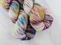 MIDSUMMER NIGHT'S DREAM on Sparkly Merino Sock - Purple Lamb