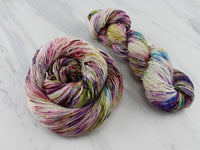 MIDSUMMER NIGHT'S DREAM on Sparkly Merino Sock - Purple Lamb