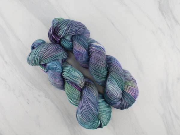 MONET'S CATHEDRAL Hand-Dyed Yarn on Buttery Soft DK - Purple Lamb