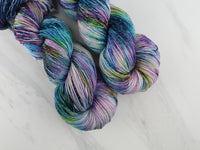 MONET'S CATHEDRAL on Sparkly Merino Sock - Purple Lamb
