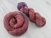 MONET'S HOUSES OF PARLIAMENT Hand-Dyed Yarn on Buttery Soft DK - Purple Lamb