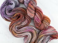 MONET'S HOUSES OF PARLIAMENT Hand-Dyed Yarn on Stained Glass Sock - Purple Lamb