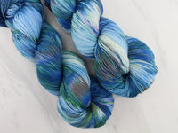 MONET'S WATER LILIES Indie-Dyed Yarn on Feather Sock - Purple Lamb