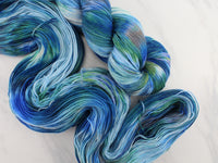MONET'S WATER LILIES Indie-Dyed Yarn on Feather Sock - Purple Lamb