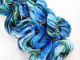 MONET'S WATER LILIES Hand-Dyed Yarn on Squoosh DK - Purple Lamb