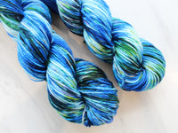 MONET'S WATER LILIES Hand-Dyed Yarn on Squoosh DK - Purple Lamb