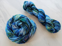 MONET'S WATER LILIES Hand-Dyed Yarn on Squoosh DK - Purple Lamb