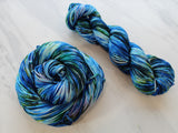MONET'S WATER LILIES Hand-Dyed Yarn on Squoosh DK - Purple Lamb