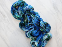MONET'S WATER LILIES Hand-Dyed Yarn on Squoosh DK - Purple Lamb