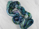 MONET'S WATER LILIES Hand-Dyed Yarn on Stained Glass Sock - Purple Lamb
