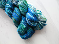 MONET'S WATER LILIES Indie-Dyed Yarn on So Silky Sock - Purple Lamb