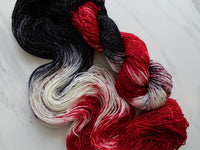 MURDER MYSTERY on Sparkly Merino Sock Yarn - Purple Lamb