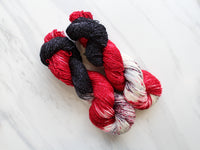 MURDER MYSTERY on Sparkly Merino Sock Yarn - Purple Lamb