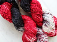 MURDER MYSTERY on Sparkly Merino Sock Yarn - Purple Lamb
