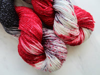 MURDER MYSTERY on Sparkly Merino Sock Yarn - Purple Lamb