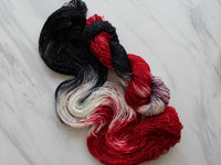 MURDER MYSTERY on Sparkly Merino Sock Yarn - Purple Lamb