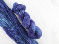 OCEAN AT NIGHT Hand-Dyed Yarn on Buttery Soft DK
