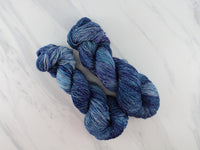 OCEAN AT NIGHT Indie-Dyed Yarn on Sparkly Merino Sock - Purple Lamb