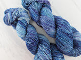 OCEAN AT NIGHT Indie-Dyed Yarn on Sparkly Merino Sock - Purple Lamb