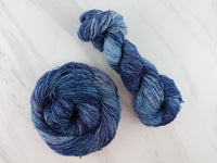 OCEAN AT NIGHT Indie-Dyed Yarn on Sparkly Merino Sock - Purple Lamb