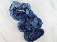 OCEAN AT NIGHT Indie-Dyed Yarn on Sparkly Merino Sock - Purple Lamb
