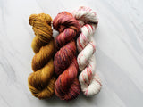 FOREST FLOOR Hand-Dyed Yarn on Sparkly Merino Sock - Purple Lamb