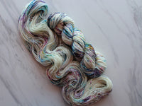 PARTY LIKE IT'S 2023 on Sparkly Merino Sock - Purple Lamb