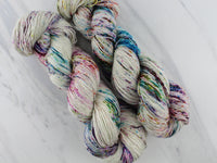 PARTY LIKE IT'S 2023 on Sparkly Merino Sock - Purple Lamb
